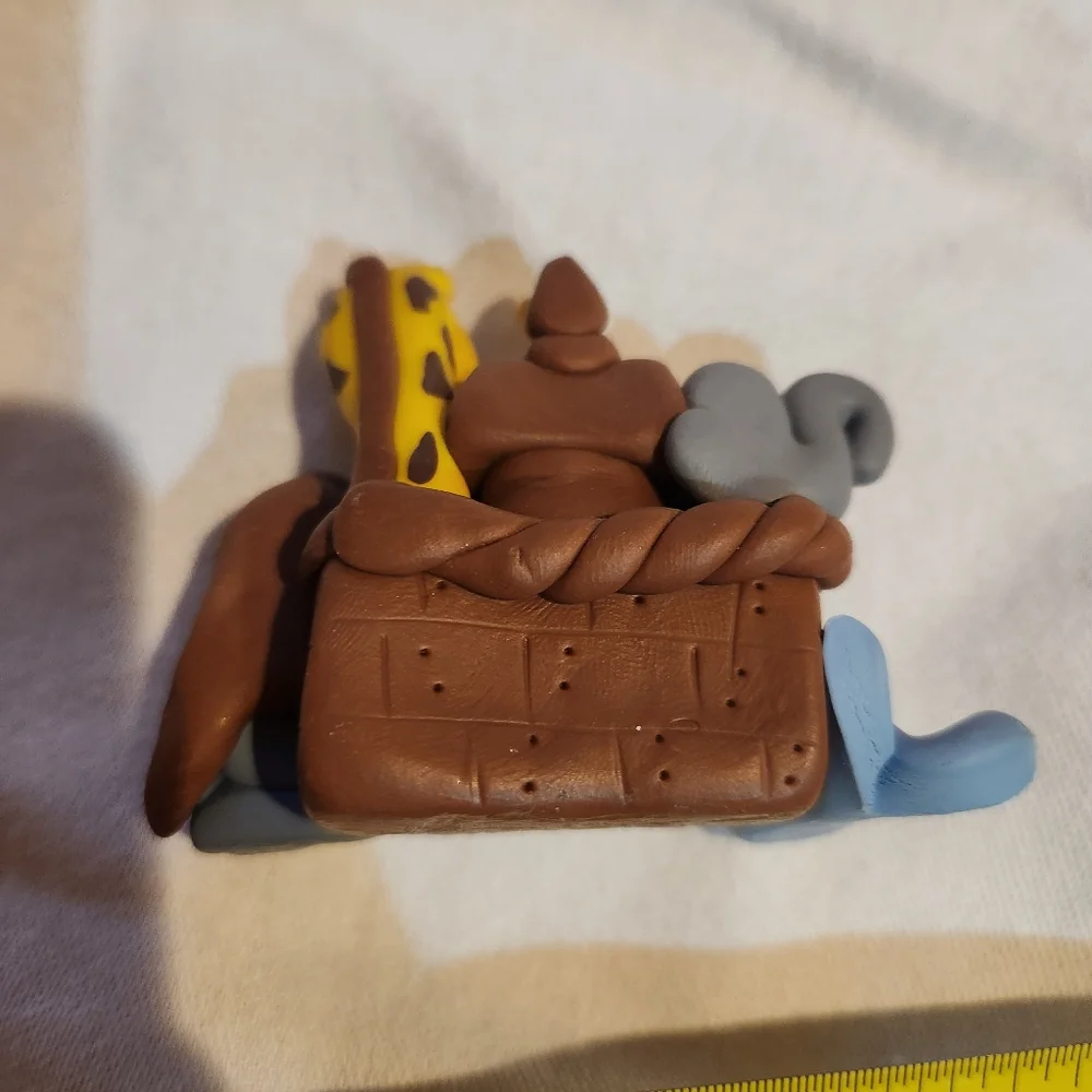 Handmade Noah’s Ark Clay Figurine | Folk Art Animals